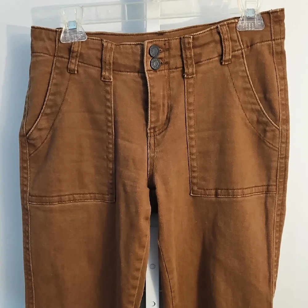 Flamingals Women’s Carpenter Style Pants – Size M – Brown – Utility Front Pocket - Picture 2 of 9